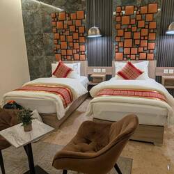 My room in Wadi Musa. Translated it means Valley of Moses.