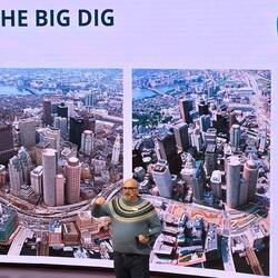 Eine riesige Verkehrsader, die unter die Stadt verlegt wurde