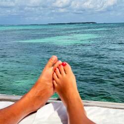 Notice the 🤍 sand out side our villa ...