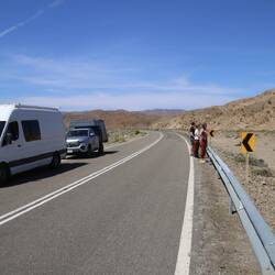 Unsere Reisegruppe – ganz vertieft ins Guanaco-Watching