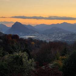 Sonnenuntergang über Lugano
