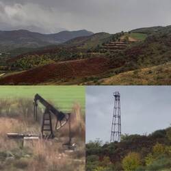 ..wussten gar nicht das Albanien so viele Ölbohrtürme hat..