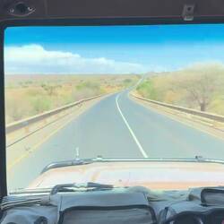 On the road heading to Arusha