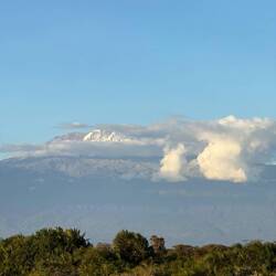 Kilimanjaro slowly appearing