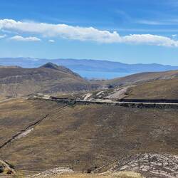 Looking back from the pass