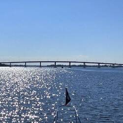 You can never have too many bridges, but this is the last! The Evans Crary, with 3½ miles to run!