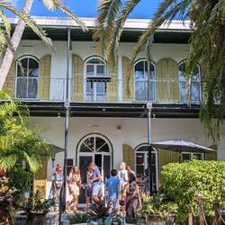 Hemingway's house. Rosie went in... and met all the cats... 100s of them!