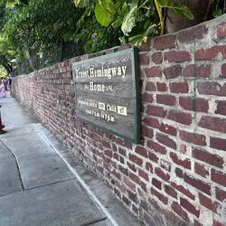 The famous wall around Ernest Hemingway's house