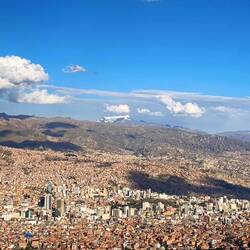 Es geht von El Alto runter nach La Paz