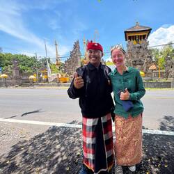 Temple parking attendant. The nicest man showed Amanda around the temple