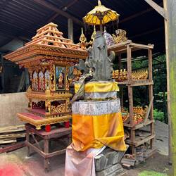 Ceremonial items being manufactured