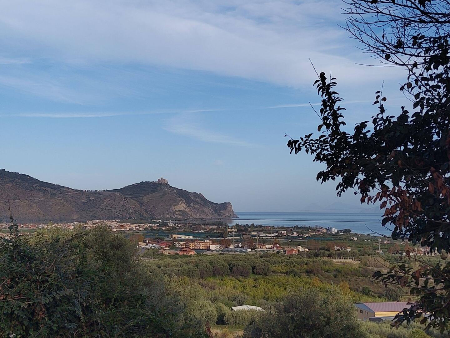 Unser Ausblick von Belvedere nach Tindari