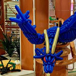 The next morning, the primary balloon 'characters' were on display.