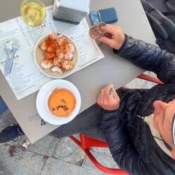 Pulpa, hueva, bacalao,salmonejo and of course some Jerez and wine