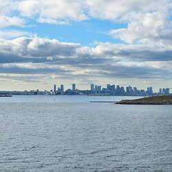 Die Skyline von Boston erscheint