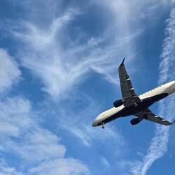 Flugzeuge über unseren Köpfen, alle 3-5 Minuten.