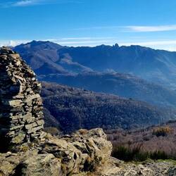 Im Hintergrund die Denti della Vecchia ...