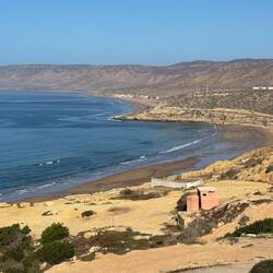 Wir fahren in den Camping d'Ocean - liegt nördlich von Taghazout - tolle Aussicht!