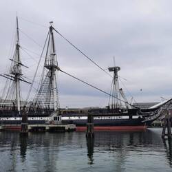 Das allererste US-Kriegsschiff "Constitution" von 1798, weitestgehend originalgetreu restauriert.