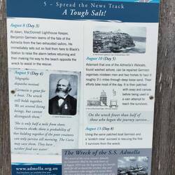 Tekst over een bepaald schip dat vergaan is