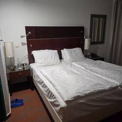 Unser Zimmer im City Hotel Matyas