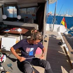 Beim Spleißen der Bugsprietleinen