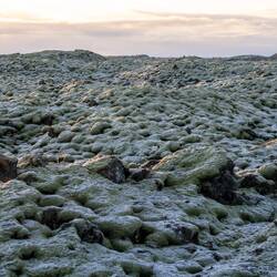 Eldhraun mit Rauhreif