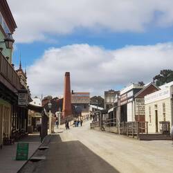 Looking up main street