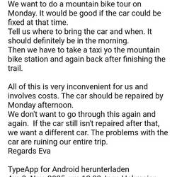 Eine von unzähligen Mails an den Vermiter