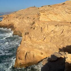 Sandformationen, geformt durch den rauhen Atlantikwind