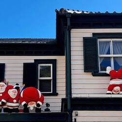 The western homes area, ready for the holidays.