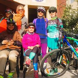 Contrary to common belief, Iranian women are permitted to ride a bike!