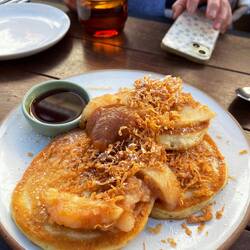 Sourdough apple pancakes