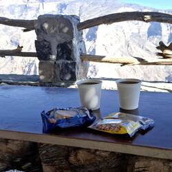 Kaffeepause zum Abschluss der Tour.