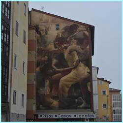 Wandgemälde "Atravesar el centro" von dem argentinischen Künstler Guido Palmadessa