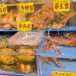 Crabs and lobsters are big here.