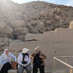 My guide, Nesrine, is on the right, sitting next to the entrance.