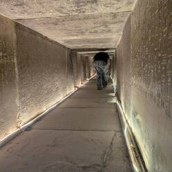 Heading out. It's about a 40 degree angle up.