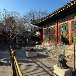 Von rechts nach links: Kranich=Langlebigkeit|Hirsch:Reichtum|Vase:Glück