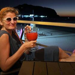 Erdbeerdaiquiri bei Sonnenuntergang