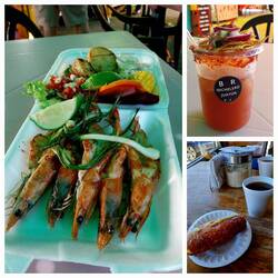 Garnelen, Michelada, Vanillekrapfen