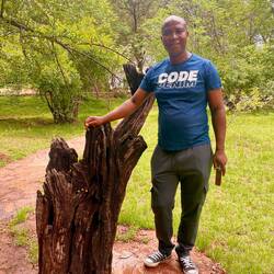 The Love Tree. The almond where Livingsone proposed to Mary Moffat - with Mighty