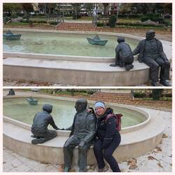 Skulptur "Homenaje a Jorge Guillén y a la infancia" (Hommage an Jorge Guillén und die Kindheit)
