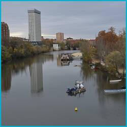Der Weg über den Fluss Pisuerga in die Stadt