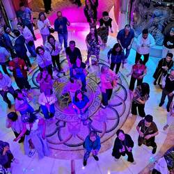 And then there's guests hone in on the dance action.