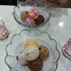 Einmal "Topless Five" - also 5 Kugeln ohne jeden weiteren Schnickschnack ersetzt glatt eine Mahlzeit