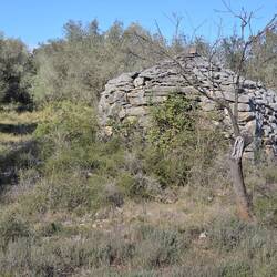 Trockenmauer Hütte, ohne Mörtel