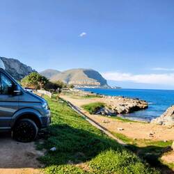 Unser Übernachtungsplätzchen 3 km vor Mondello