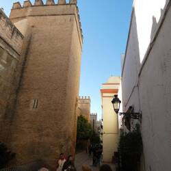 Walls of Alcázar palace complex