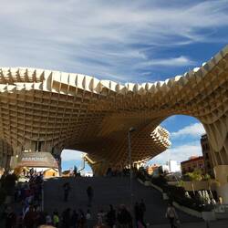 The Metropol Parasol built in 2011 to much controversy, known by locals as Las Setas (Mushrooms)